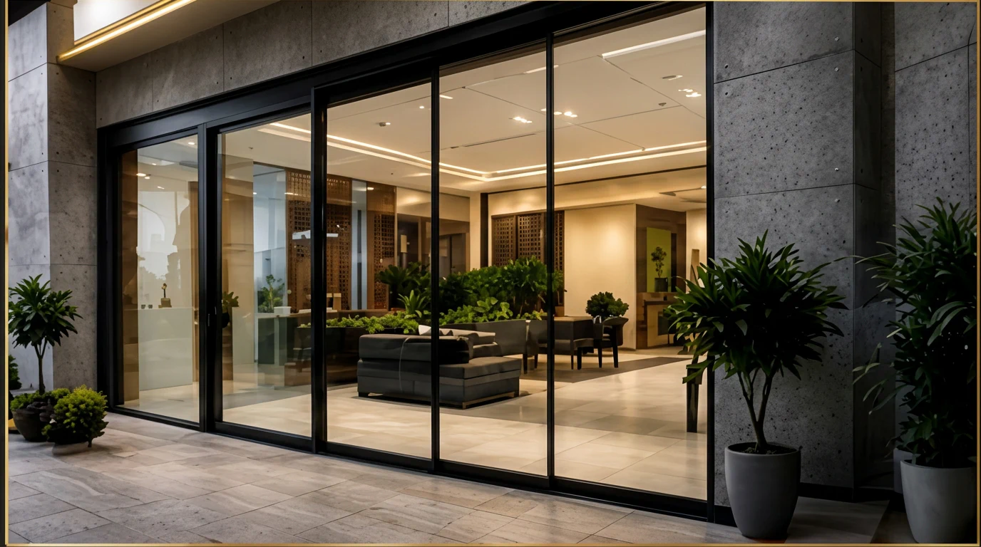 Automatic glass doors